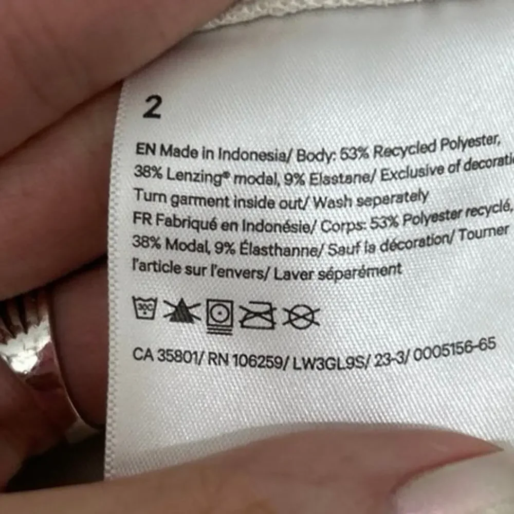 Lululemon Softstreme Perfectly Oversized Cropped Crew White Opal Sweatshirt 2 - Picture 10 of 10
